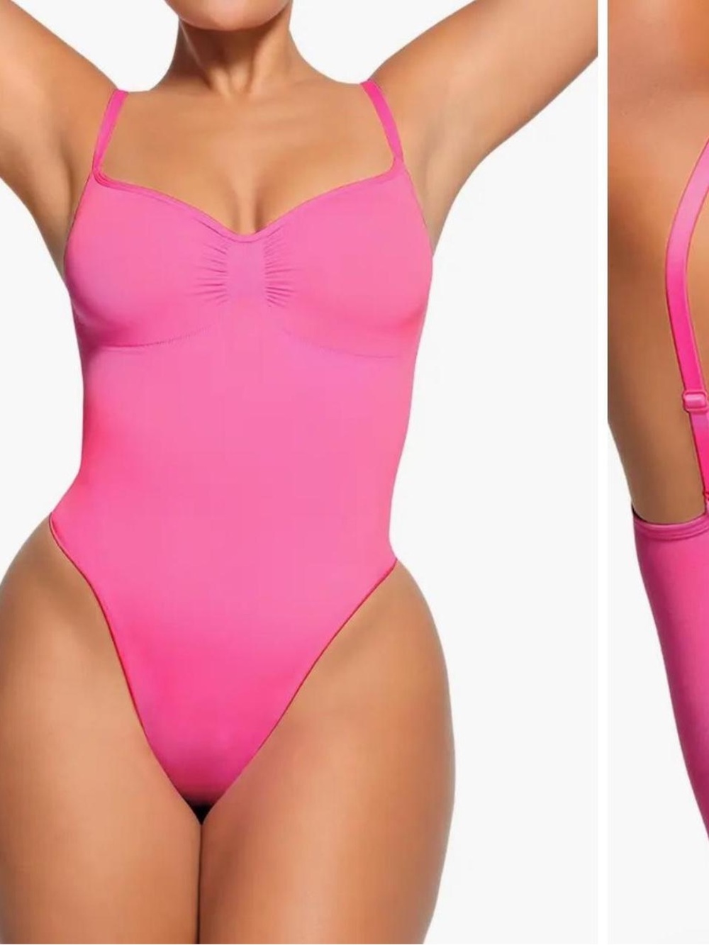 Skims Pink Shapewear Bodysuit